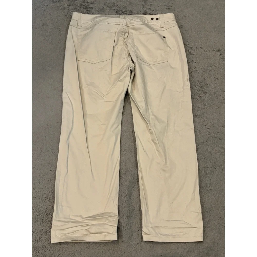 Cabi Khaki Straight Leg Pants Womens Size 6 Tan Cotton Stretch Trousers 194